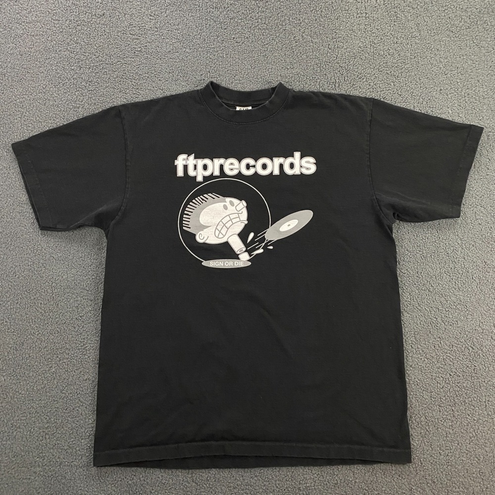 FTP Records T-Shirt Mens XL Sign or Die Graphic Print Tee‎ F*ck The Population